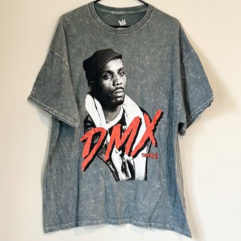 NEW DMX Washed Charcoal Oversized Tee - Size: Extra Large